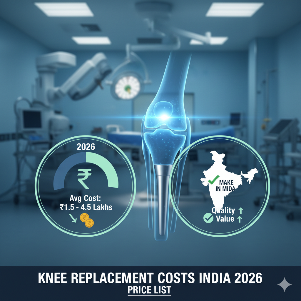 Knee replacement surgery cost in India 2026
